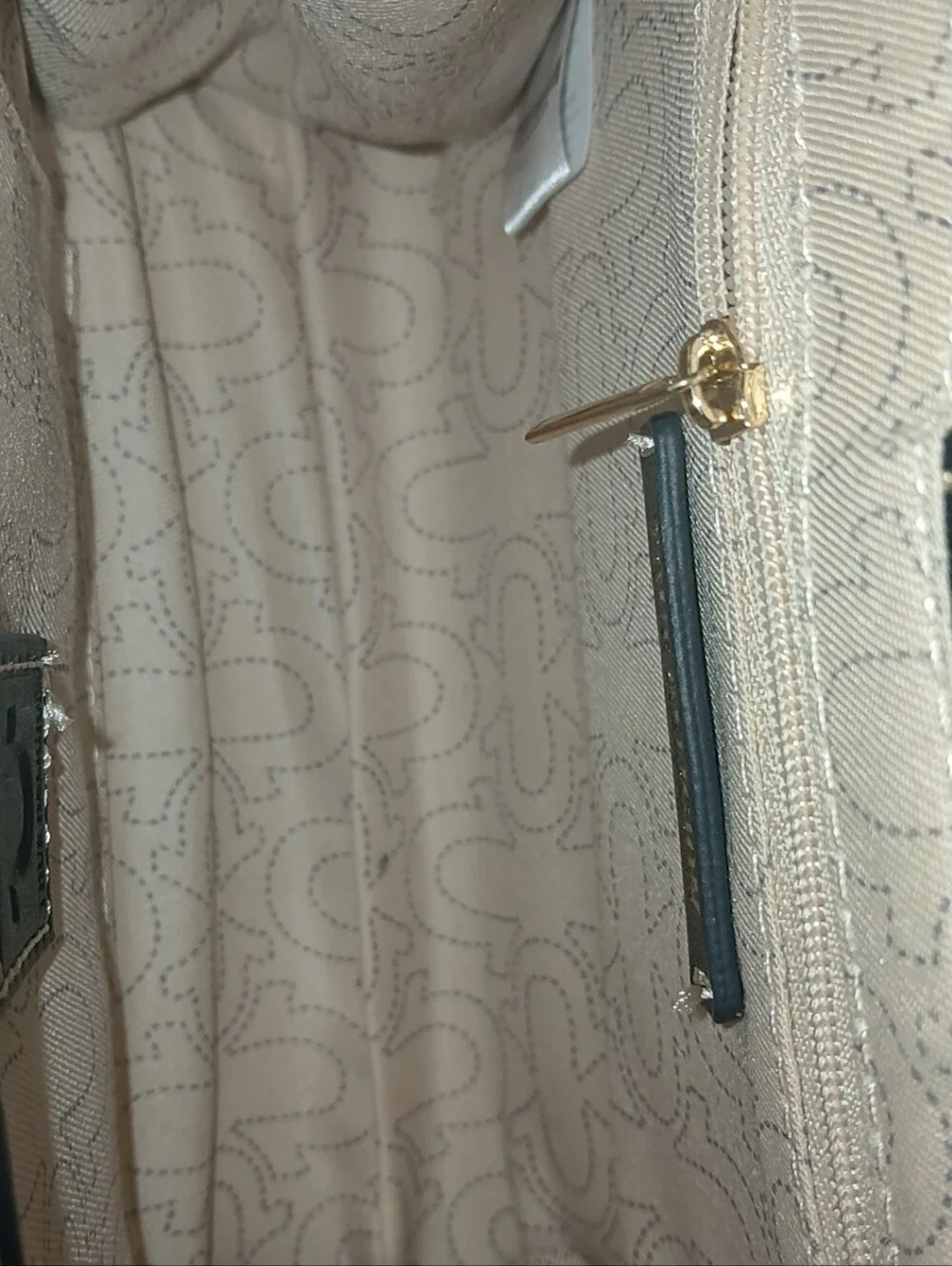 Classic True Religion Black Women's Tote Bag with Gold Accent With Strap